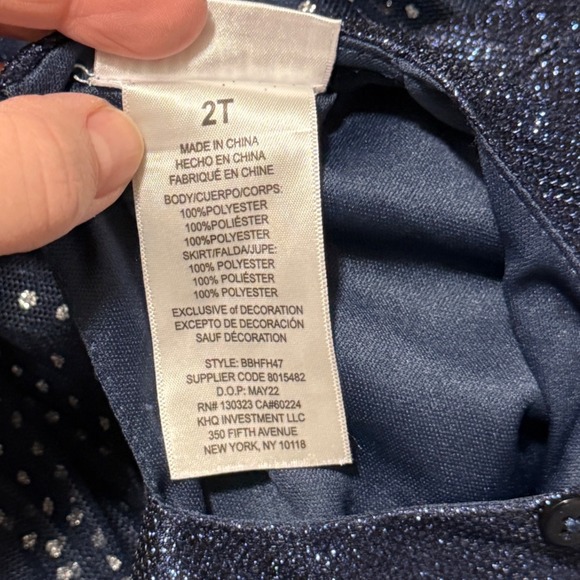 Blueberi Boulevard Navy and Silver Formal Dress - Picture 4 of 7